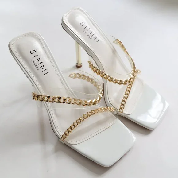 Simmi London Shoes Simmi London Monsoon Patent Clear Chain